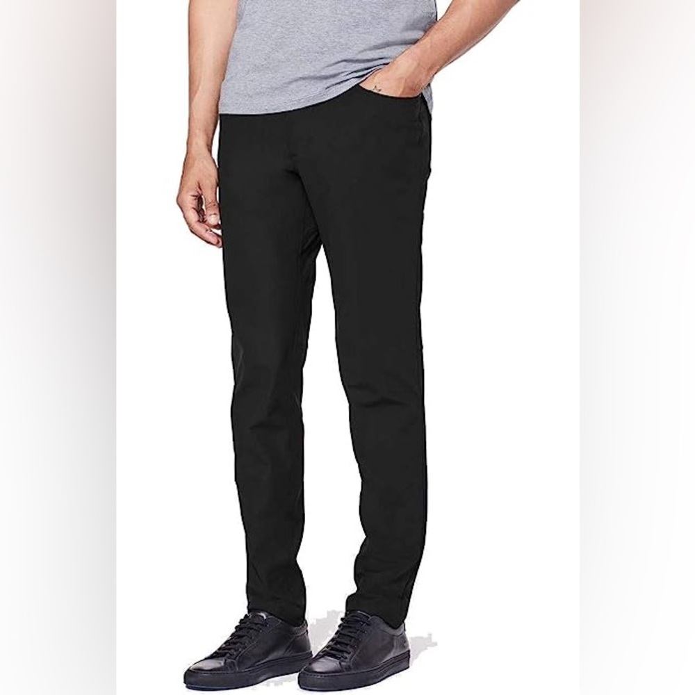NWT Lululemon Mens Commission Pant Slim *Warpstreme in Black Size 34-32